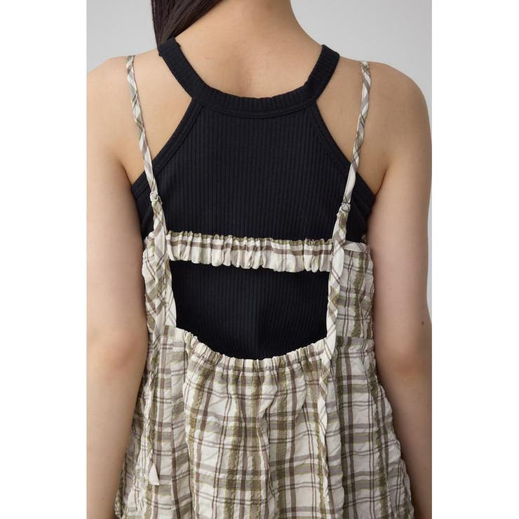 チェックキャミソール2WAYワンピース | AZUL BY MOUSSY | 詳細画像8 