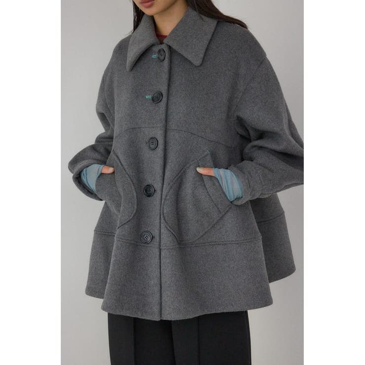 T.GRY | ボリュームスリーブペプラムコート | AZUL BY MOUSSY