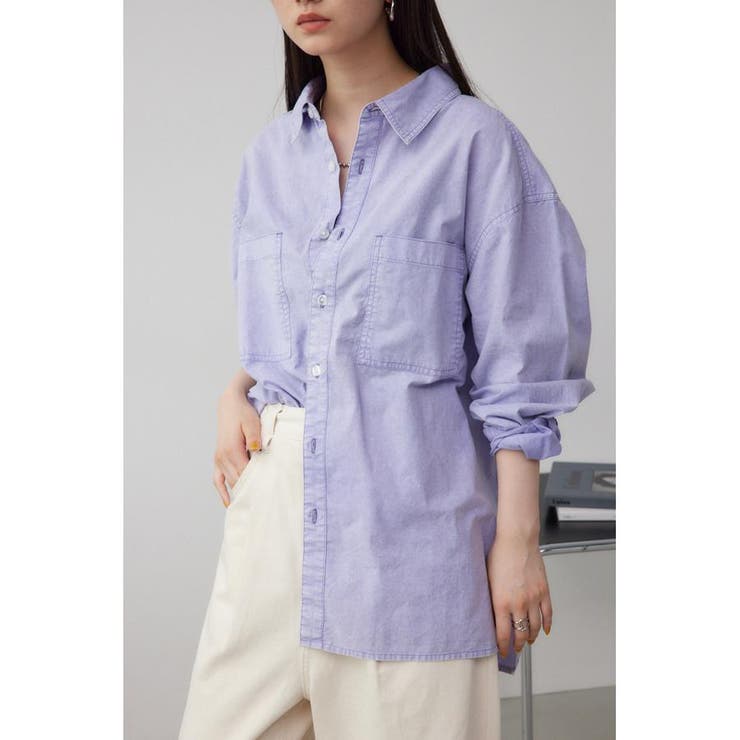 PUR | ケミカルウォッシュシャツ | AZUL BY MOUSSY
