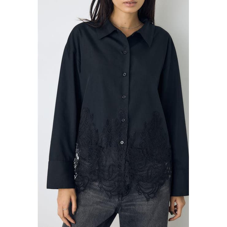 レースドッキングシャツ | AZUL BY MOUSSY | 詳細画像9 