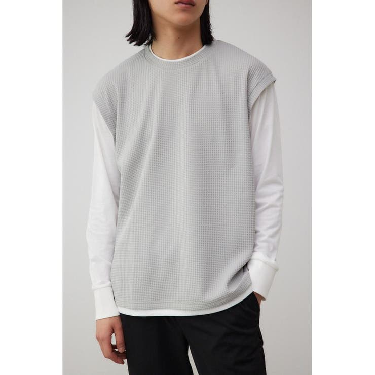 柄GRY5 | フェイクレイヤードベストセットロングT | AZUL BY MOUSSY