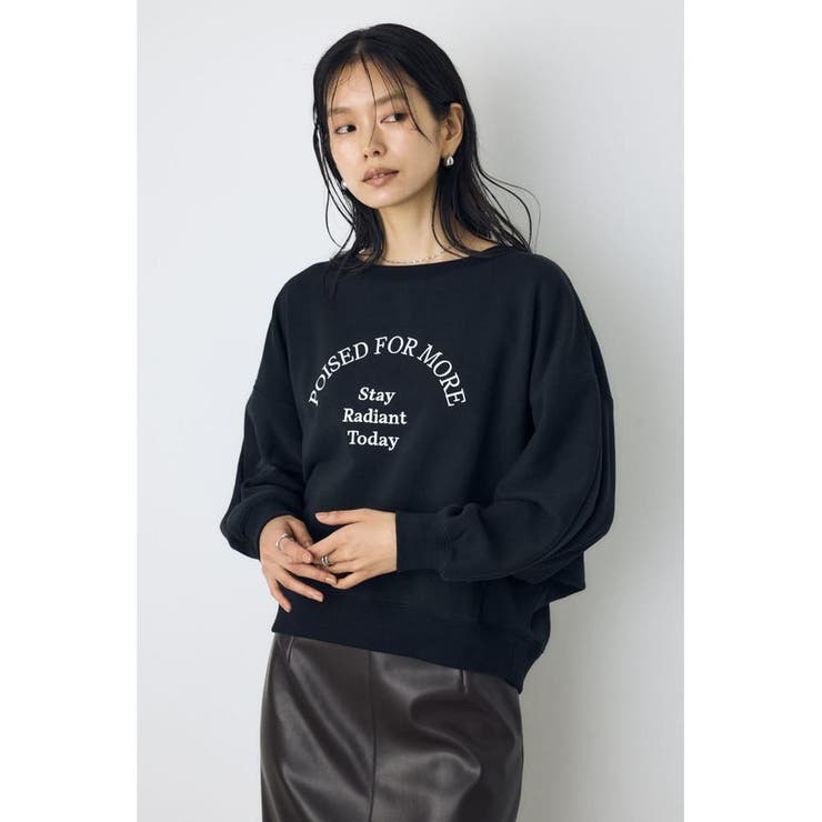 BLK | 2WAYロゴ裏毛トップス | AZUL BY MOUSSY