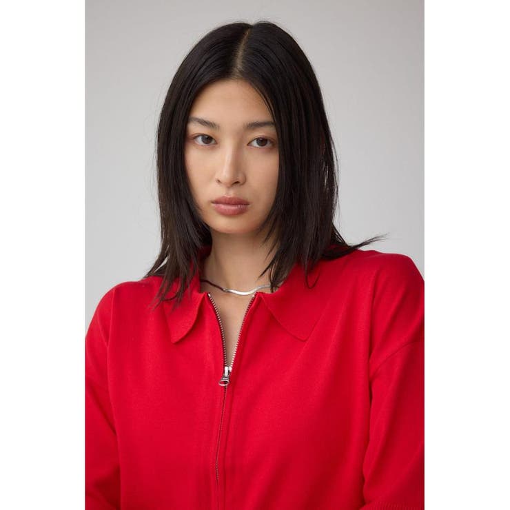 Wジップポロカラーニットカーディガン | AZUL BY MOUSSY | 詳細画像32 