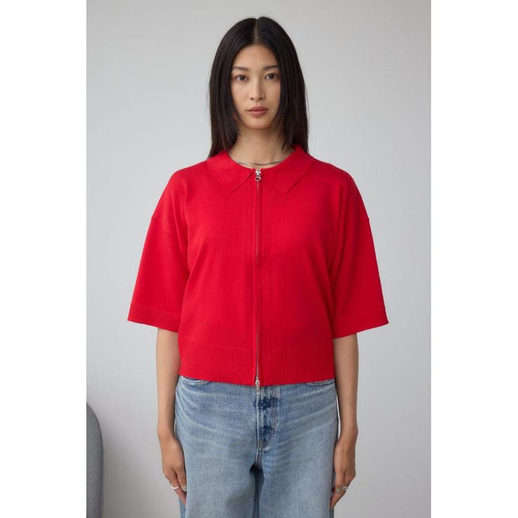 Wジップポロカラーニットカーディガン | AZUL BY MOUSSY | 詳細画像35 