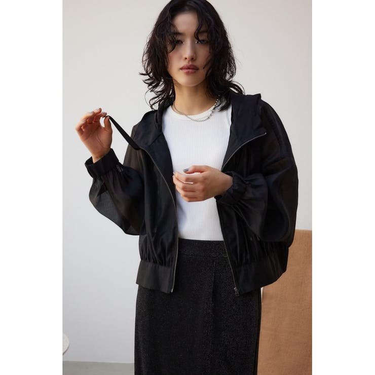 シアーフーディーブルゾン | AZUL BY MOUSSY | 詳細画像14 