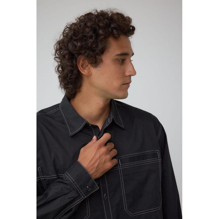 配色ステッチ長袖シャツ | AZUL BY MOUSSY | 詳細画像2 