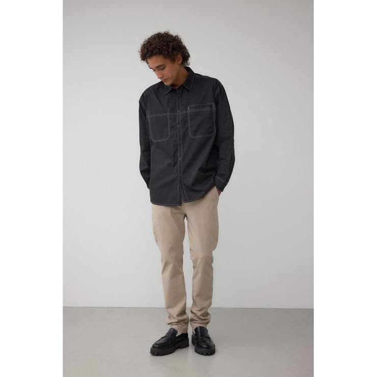 配色ステッチ長袖シャツ | AZUL BY MOUSSY | 詳細画像4 