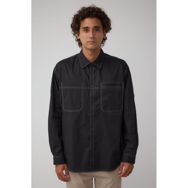 配色ステッチ長袖シャツ | AZUL BY MOUSSY | 詳細画像5 