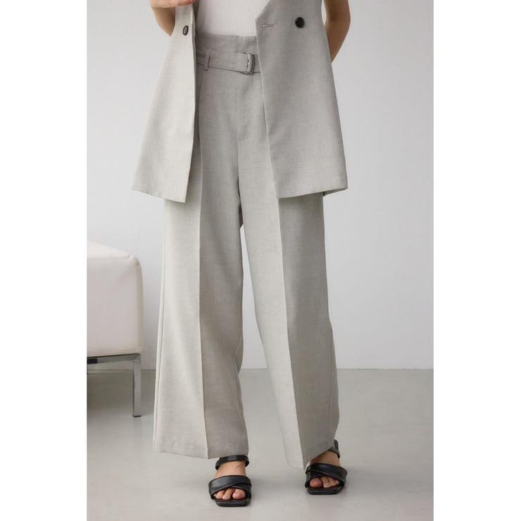 イージーケアリネンライクベルトワイドパンツ | AZUL BY MOUSSY | 詳細画像23 