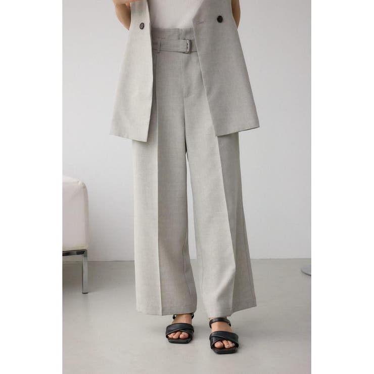 イージーケアリネンライクベルトワイドパンツ | AZUL BY MOUSSY | 詳細画像24 