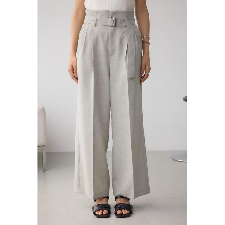 イージーケアリネンライクベルトワイドパンツ | AZUL BY MOUSSY | 詳細画像27 