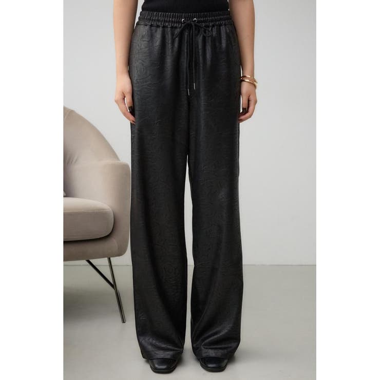 レザーライクリラックスワイドパンツ | AZUL BY MOUSSY | 詳細画像5 
