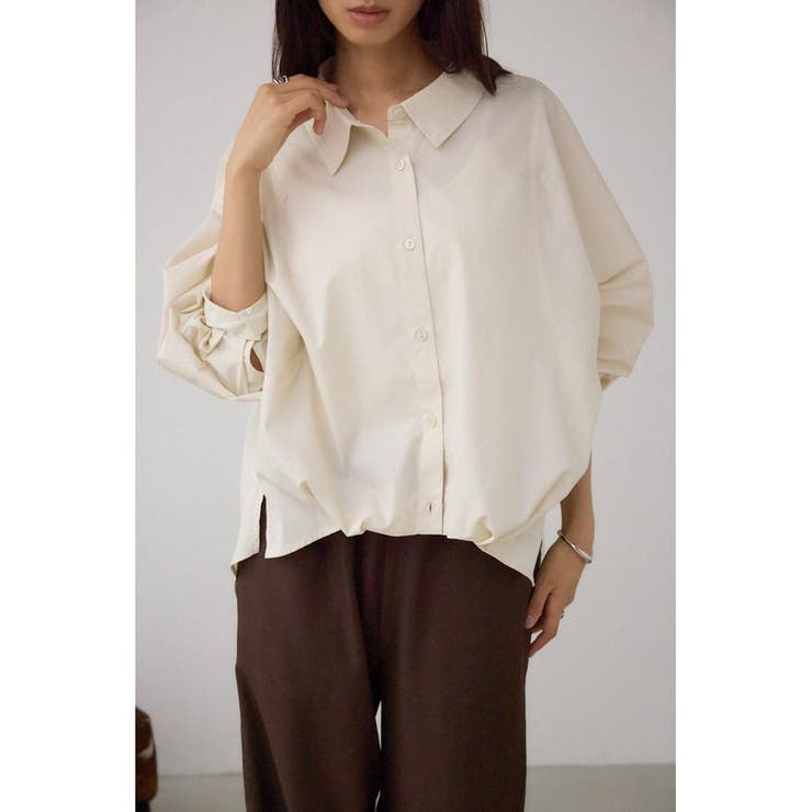 IVOY3 | タックヘム長袖コクーンシャツ | AZUL BY MOUSSY