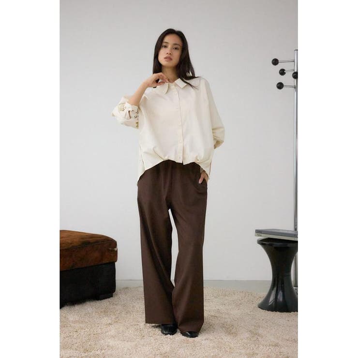タックヘム長袖コクーンシャツ | AZUL BY MOUSSY | 詳細画像3 
