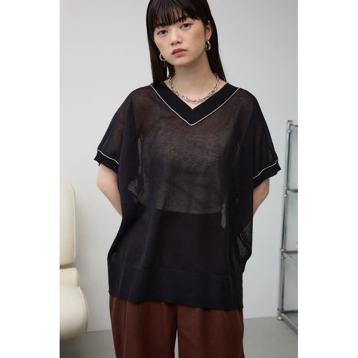 シアーワイドルーズニット | AZUL BY MOUSSY | 詳細画像12 