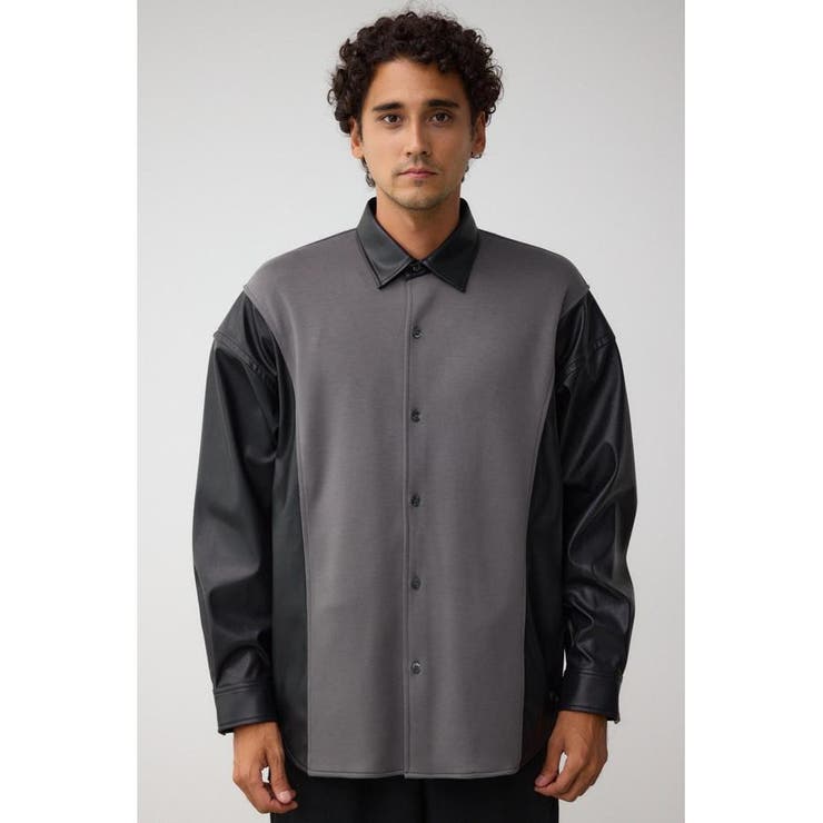 フェイクレザースウィッチングシャツ | AZUL BY MOUSSY | 詳細画像28 