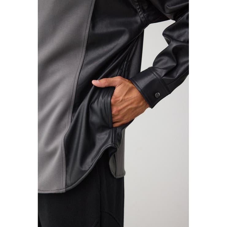 フェイクレザースウィッチングシャツ | AZUL BY MOUSSY | 詳細画像35 