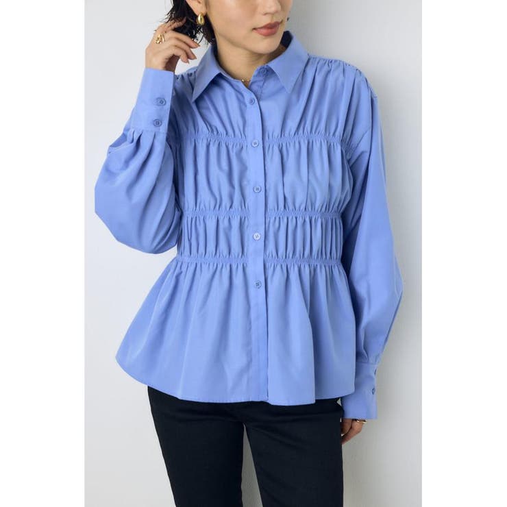 シャーリングデザイン長袖シャツ | AZUL BY MOUSSY | 詳細画像20 
