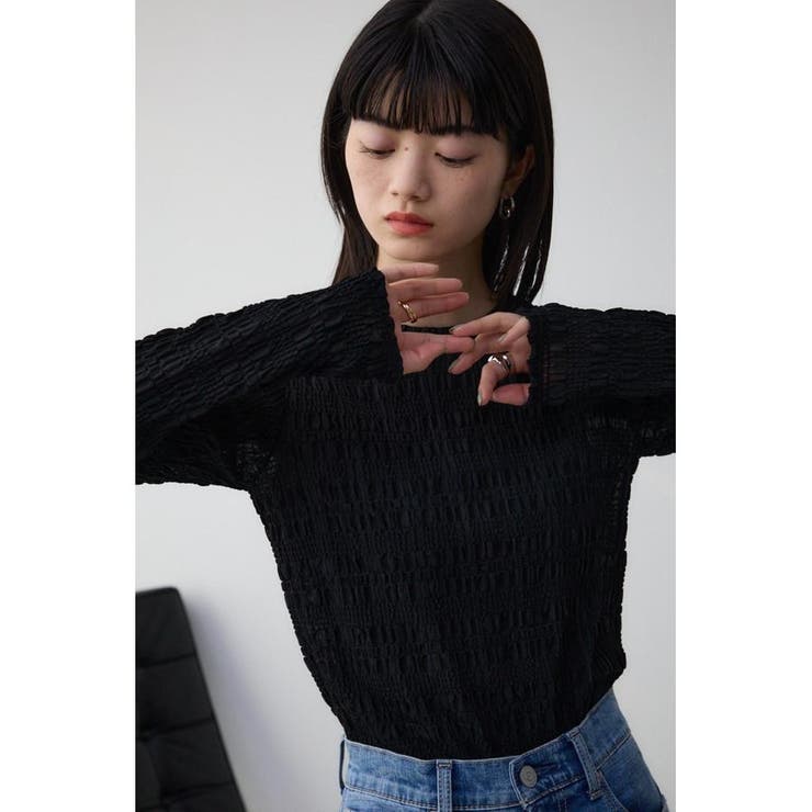 カットレース長袖カットソー | AZUL BY MOUSSY | 詳細画像12 