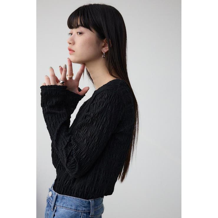 カットレース長袖カットソー | AZUL BY MOUSSY | 詳細画像13 