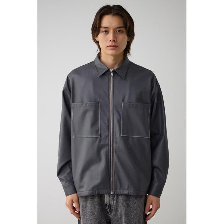 フェイクレザーCPOシャツ | AZUL BY MOUSSY | 詳細画像15 