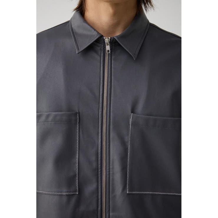 フェイクレザーCPOシャツ | AZUL BY MOUSSY | 詳細画像18 