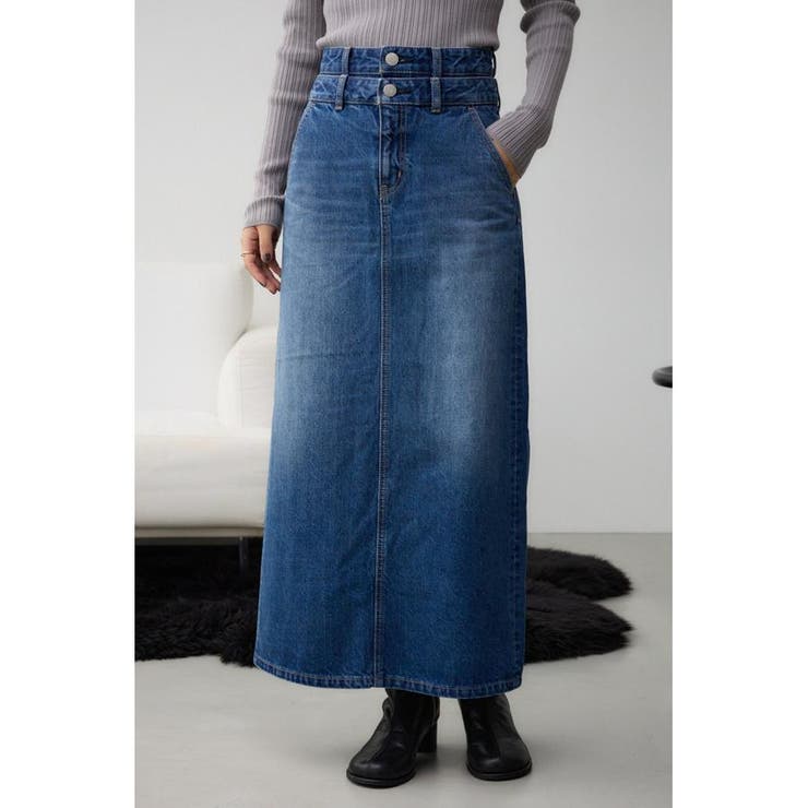 BLU | AZUL DENIM ダブルウエストデニムスカート | AZUL BY MOUSSY