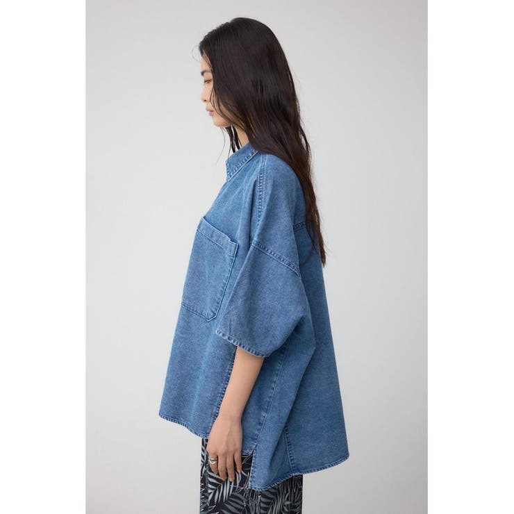 C/T冷感デニムドルマンシャツ | AZUL BY MOUSSY | 詳細画像6 