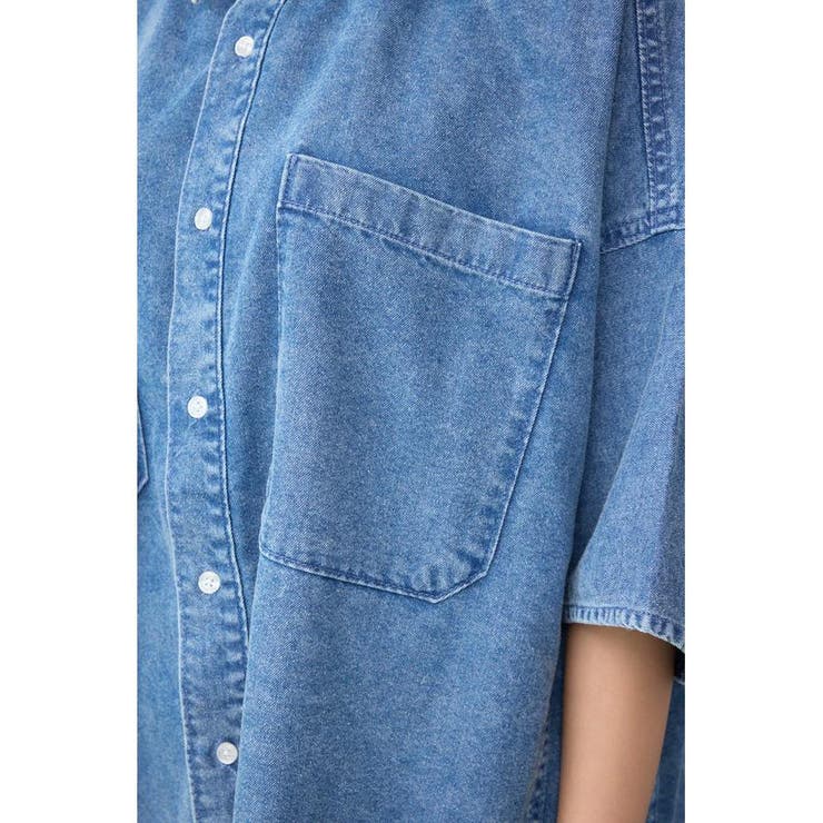 C/T冷感デニムドルマンシャツ | AZUL BY MOUSSY | 詳細画像10 