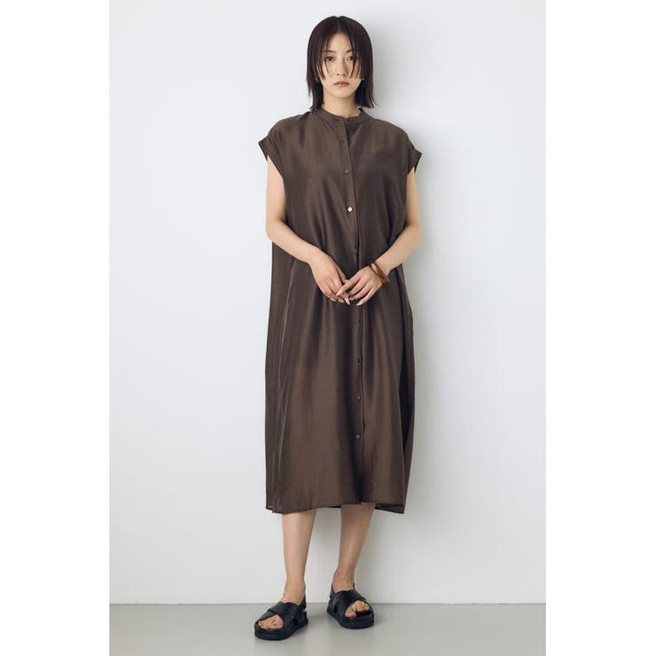 フレンチスリーブロングシャツワンピース | AZUL BY MOUSSY | 詳細画像13 