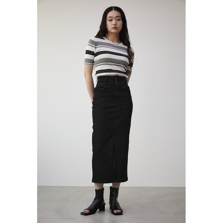 HIGH WAIST SLIT DENIM SKⅢ | AZUL BY MOUSSY | 詳細画像4 