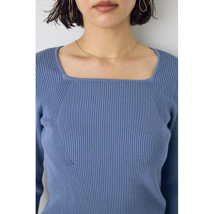 スクエアネックリブニット | AZUL BY MOUSSY | 詳細画像36 
