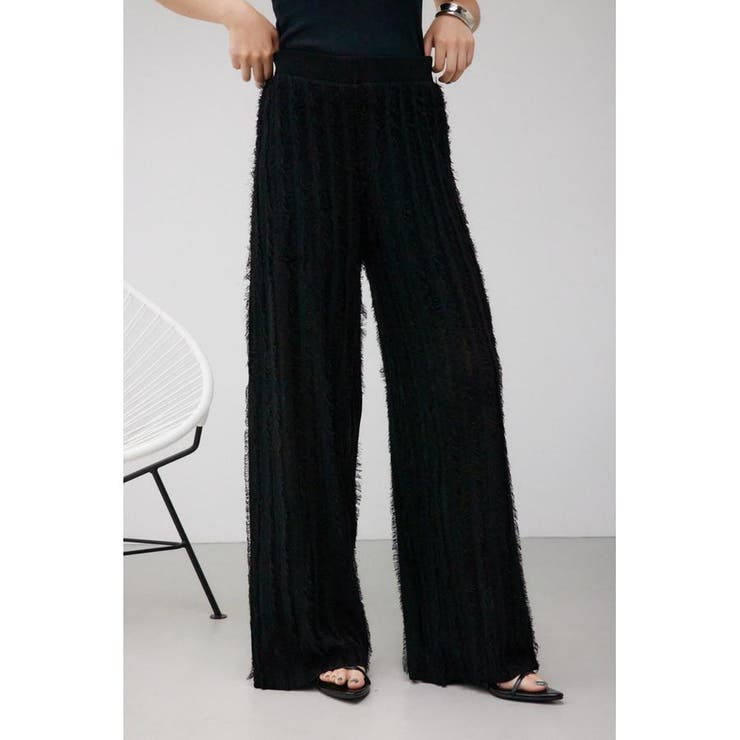 BLK | シアーフリンジニットパンツ | AZUL BY MOUSSY
