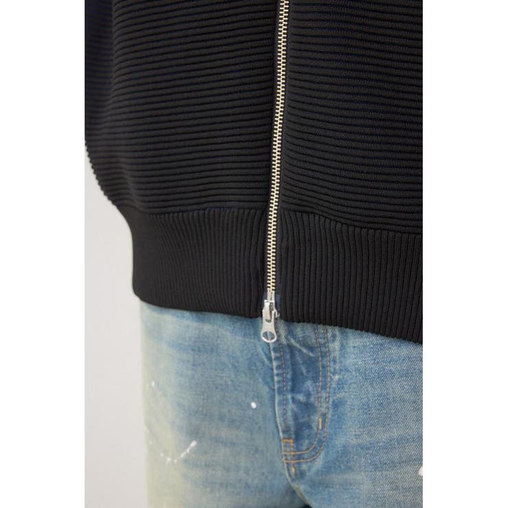 ミックスカラーリップル編みニットパーカー | AZUL BY MOUSSY | 詳細画像14 