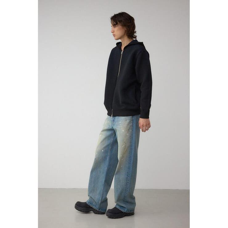 ミックスカラーリップル編みニットパーカー | AZUL BY MOUSSY | 詳細画像4 