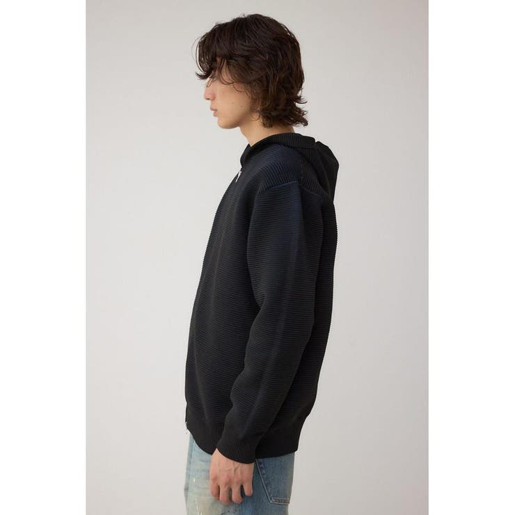 ミックスカラーリップル編みニットパーカー | AZUL BY MOUSSY | 詳細画像6 