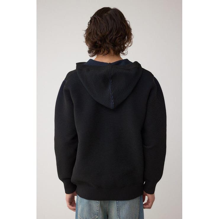 ミックスカラーリップル編みニットパーカー | AZUL BY MOUSSY | 詳細画像7 