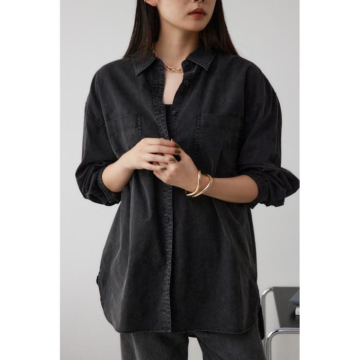 BLK | ケミカルウォッシュシャツ | AZUL BY MOUSSY