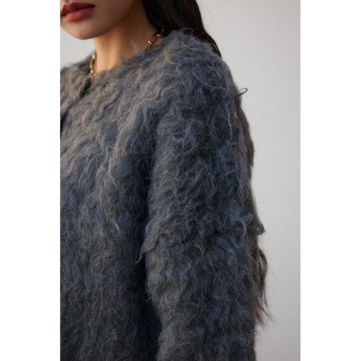 シャギーボタンショートカーディガン | AZUL BY MOUSSY | 詳細画像18 