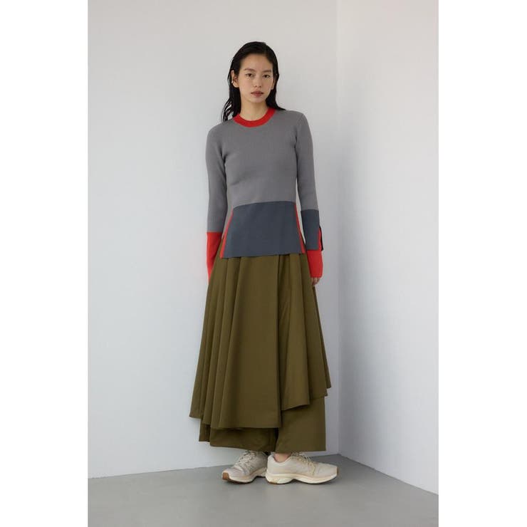 カラーブロッキングリブニット | AZUL BY MOUSSY | 詳細画像35 