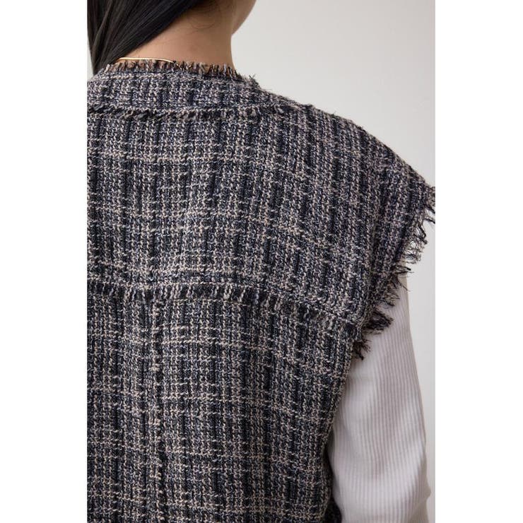 ツイードフリンジベスト | AZUL BY MOUSSY | 詳細画像20 