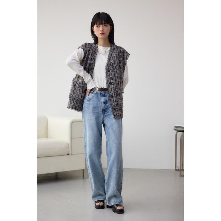 ツイードフリンジベスト[品番：AZLW0023176]｜AZUL BY MOUSSY