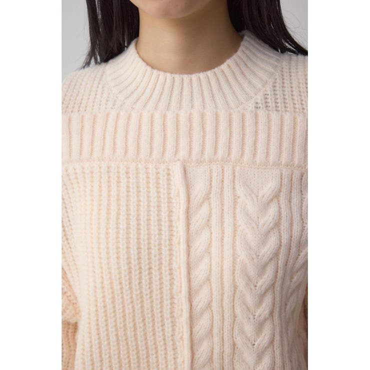 オープンショルダーケーブルニット | AZUL BY MOUSSY | 詳細画像8 