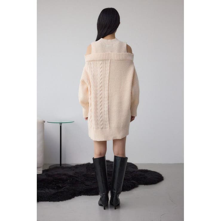 オープンショルダーケーブルニット | AZUL BY MOUSSY | 詳細画像13 