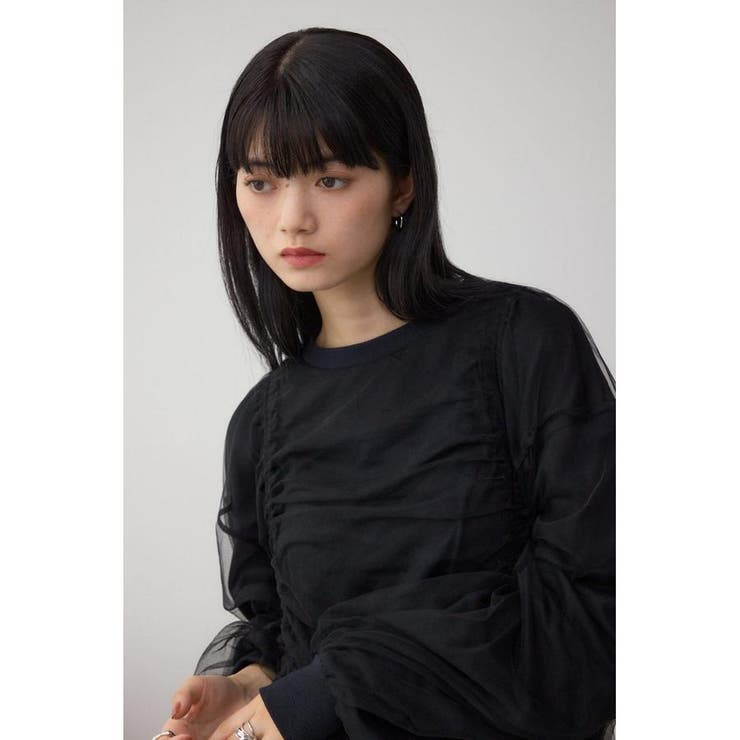 チュールレイヤードトップス | AZUL BY MOUSSY | 詳細画像12 