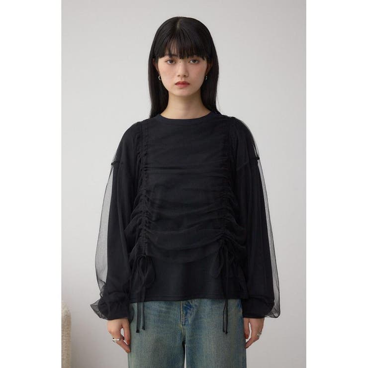 チュールレイヤードトップス | AZUL BY MOUSSY | 詳細画像15 