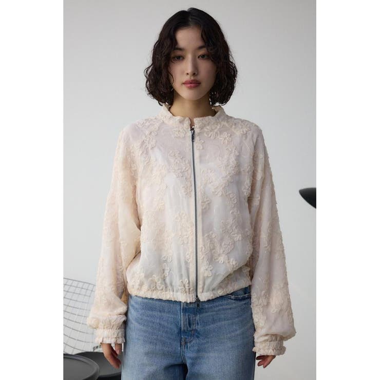 クラフトシアーレースブルゾン | AZUL BY MOUSSY | 詳細画像4 