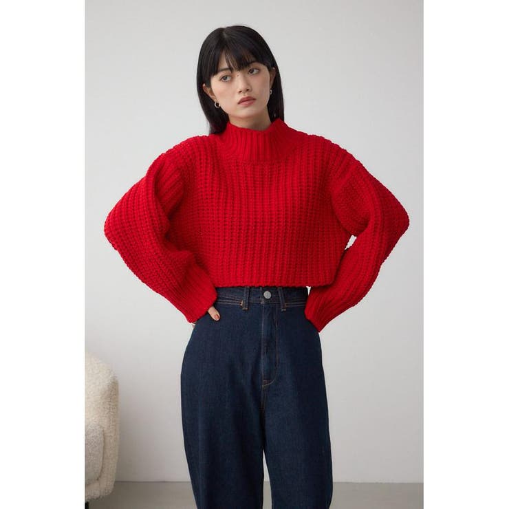 マットモールクロップドハイネックニット | AZUL BY MOUSSY | 詳細画像12 
