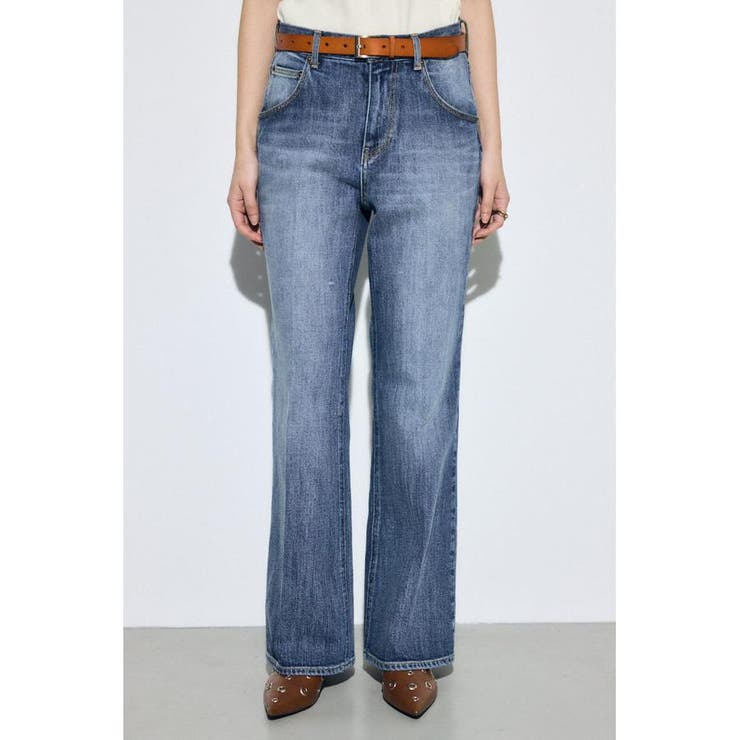 AZUL DENIM センタープレスフレアデニム ロング丈 | AZUL BY MOUSSY | 詳細画像4 