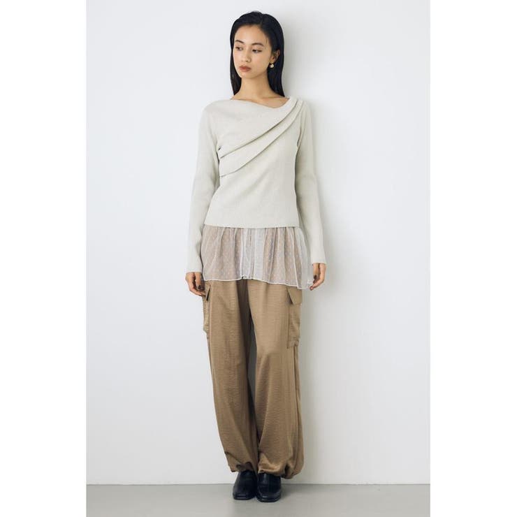 ドレープ長袖ニットトップス | AZUL BY MOUSSY | 詳細画像23 